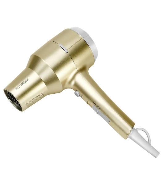 Фен Hyundai H-HDI0770 шампань, 1800 Вт, компактный, ионизация