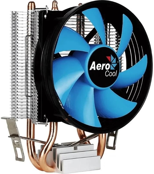 Кулер для процессора AeroCool/Formula Verkho 2 серебристый, 90 мм, алюминий/медь, 2000 об/мин, 25 дБ, 4 pin, 110 Вт, 125 мм