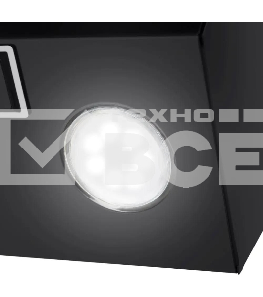 Вытяжка каминная Maunfeld Bridge 60 нержавеющая сталь/черное стекло, 60 см, 850 куб. м/ч, 51 дБ