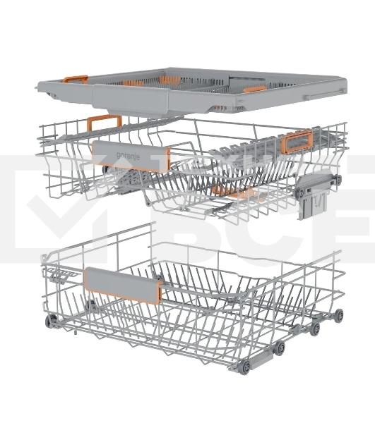 Посудомоечная машина встраиваемая Gorenje GV673B65 16 комплектов, 3 корзины, инверторный мотор, отсрочка старта, Wi-Fi управление, сенсорное управление, полный AquaStop, сенсор уровня воды, энергоэффективность А+++, уровень шума 42 дБ, белый