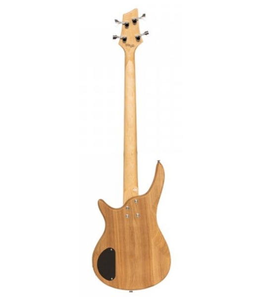 Бас-гитара STAGG SBF-40 FL NAT 4-х струнная форма Fusion, безладовая, корпус массив ясеня, гриф твердый клен, накладка грифа палисандр, мензура 867 мм, колки литые, звукосниматели 1xJB, 1xMM, регуляторы 2x громкости, 1x тона, цвет натуральный