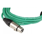 Микрофонный кабель FORCE FMC-05/3 GR XLR (F) -XLR (M), разъемы с никелевым корпусом и посеребренными контактами, 3 м, цвет зелёный, фото3