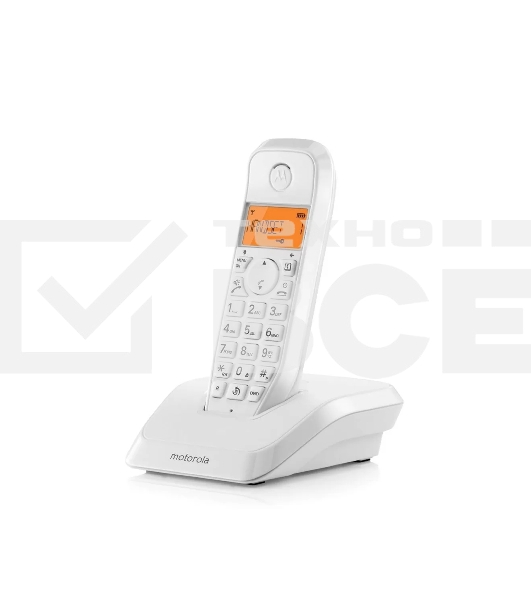 Радиотелефон Dect Motorola S1201 белый АОН