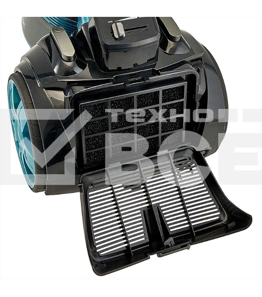 Пылесос DELTA DL-0852 черный/бирюзовый, 350/2200 Вт, уборка сухая, пылесборник контейнер, 4 л