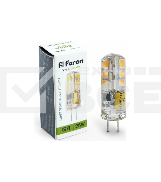 Лампа светодиодная FERON LB-422 25532 3W 12V G4 4000K