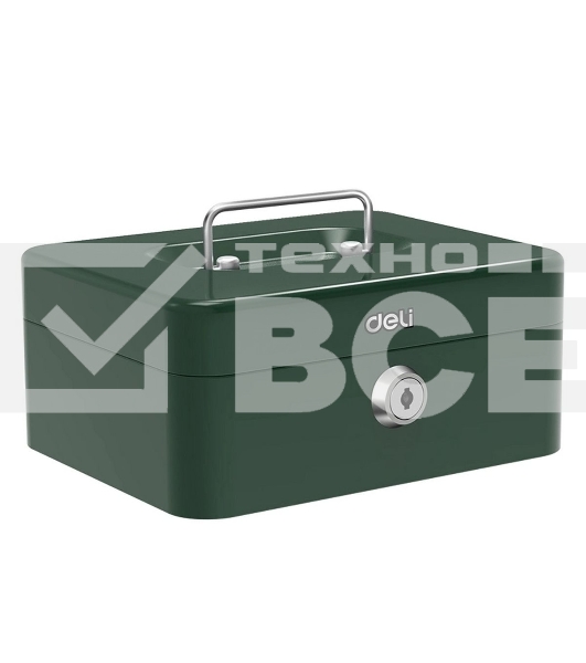 Сейф для денег Deli ET504 90х 200х 160 мм, ключевой, зелёный