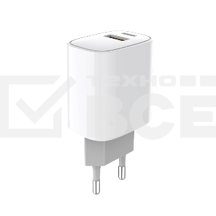 Сетевое зарядное устройство с двумя портами USB-A + USB-C, 20Вт Rexant