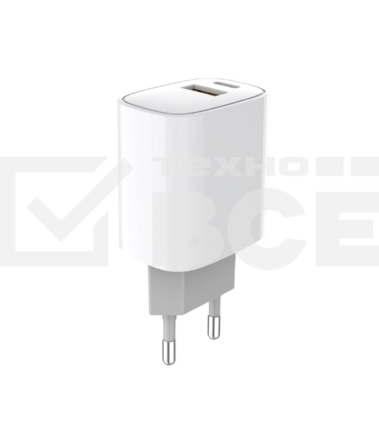 Сетевое зарядное устройство с двумя портами USB-A + USB-C, 20Вт Rexant
