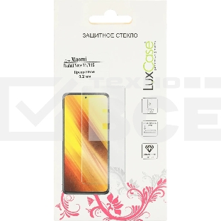 Защитное стекло для экрана  LuxCase для Xiaomi Redmi Note 11/11s 100 х 180 мм, прозрачный, 1 шт, прозрачный [83309]