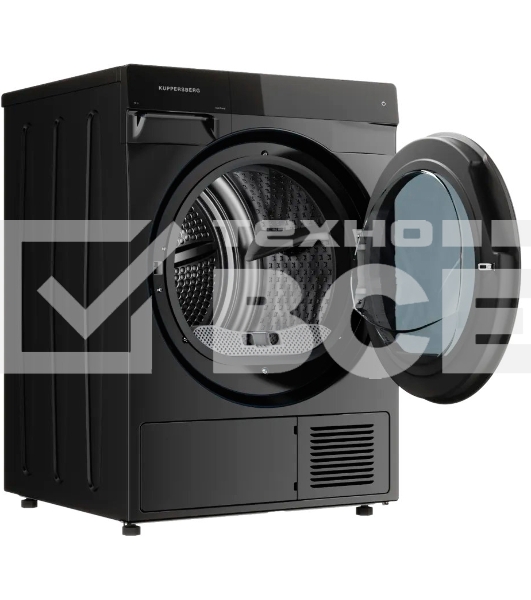 Сушильная машина Kuppersberg DM 590 GR, High-Tech, загрузка 10 кг, 16 программ, тепловой насос, отсрочка старта, реверс барабана, ультрафиолет, сенсорное управление, блокировка от детей, энергоэффективность А+, серый