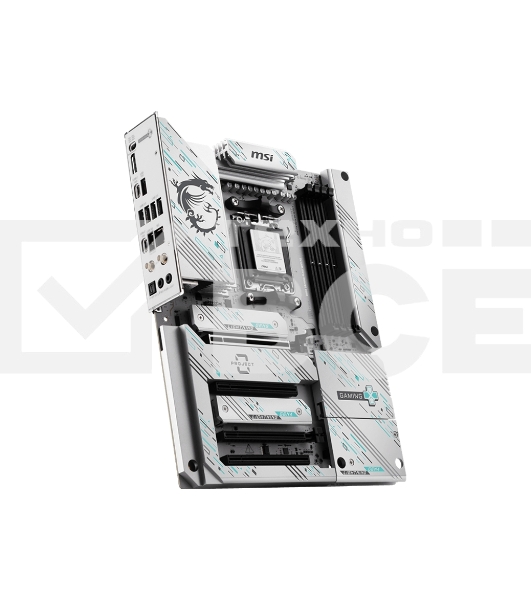 Материнская плата MSI B850 GAMING PLUS WIFI PZ, AM5, AMD B850, 4xDDR5, 4xSATA, 3xM.2, 1xPCIe 5.0 x16, 1xPCIe 4.0 x4, 2xPCIe 3.0 x1, 1xDP, 1x5Gb LAN, Wi-Fi 7, Bluetooth 5.4, 2xUSB-C 10Gbps, 1xUSB-C 5Gbps, 1xUSB-A 10Gbps, 1xUSB-A 5Gbps, 4xUSB-A 2.0, 3x3.5 м