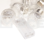 Гирлянда светод. Funray Лампы,SE-HL-1.810WW,2xАА,1.8м,10LED,10ламп,тепл.бел,прозрачный провод, фото3