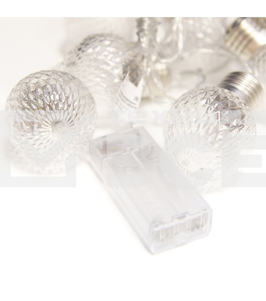 Гирлянда светод. Funray Лампы,SE-HL-1.810WW,2xАА,1.8м,10LED,10ламп,тепл.бел,прозрачный провод