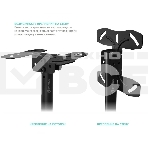 Потолочный кронштейн ONKRON N1L для телевизора 32'-80' потолочный телескопический, черный, фото6