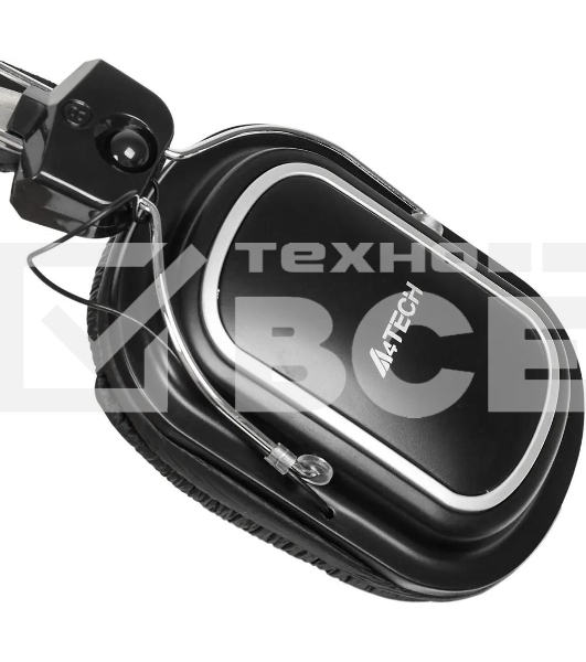 Гарнитура проводная A4Tech HS-50, черный/серебристый