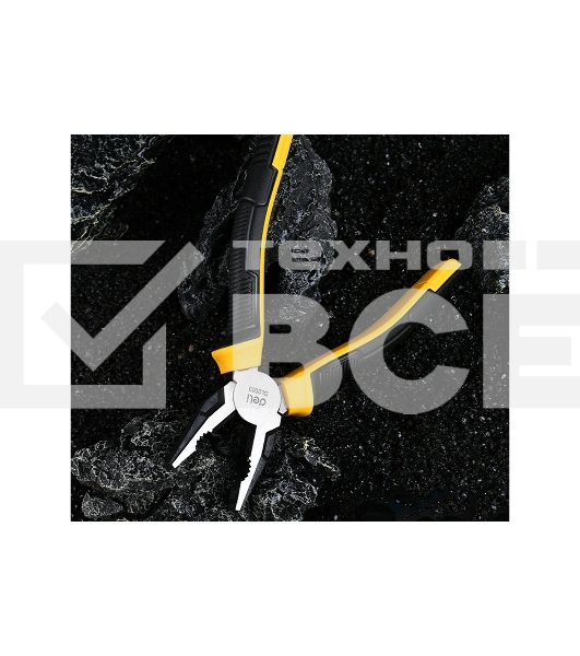 Комбинированные плоскогубцы Deli DL0003 200 мм, двухкомпонентная прорезиненная рукоять