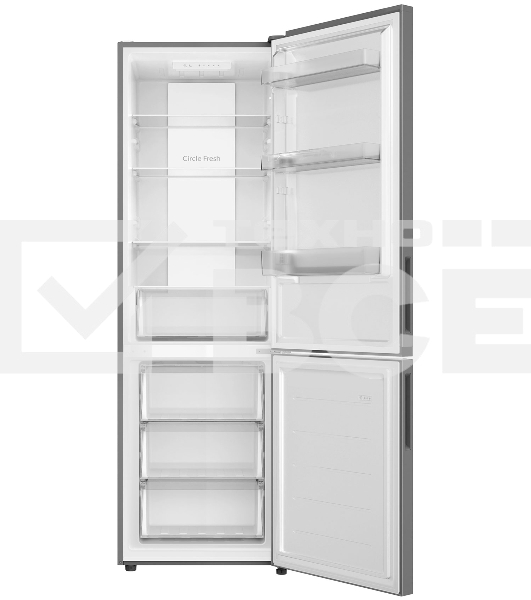 Холодильник Candy CFN6185S серебро двухкамерный 207/91 л морозилка снизу, No Frost