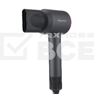 Фен Blackton Bt HD1818M серый/розовый, 1800 Вт, ионизация