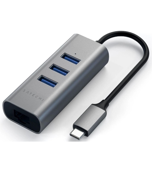 USB-концентратор Satechi ST-TC2N1USB31AM, USB Type-C, USB 3.0/RJ-45, USB Type-C