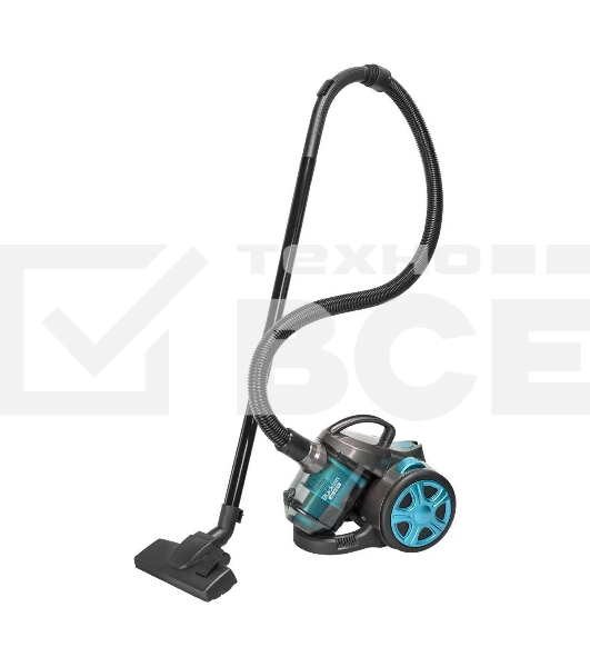 Пылесос Blackton Bt VC1802B черный/голубой, 350/1400 Вт, уборка сухая, пылесборник контейнер 2 л