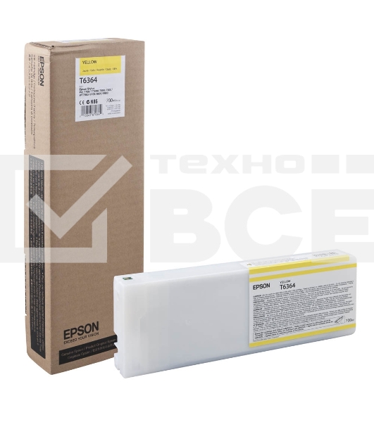 Картридж струйный Epson C13T636400 желтый (700 мл) для Stylus 7700, 7890, 7900, 9700, 9890, 9900, WT7900