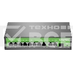 Коммутатор Digma DSP208G-2G-1S-T120 (L2) 10x1Гбит/с 1SFP 8PoE 8PoE+ 120W неуправляемый, фото 1