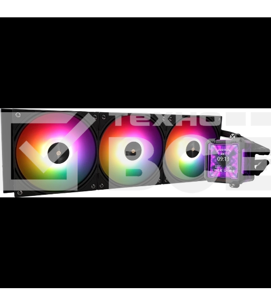 Система водяного охлаждения Thermalright Frozen Warframe PRO 360 ARGB Soc-AM5/AM4/1200/1700/1851 черный 4-pin 29.8dB Al LCD Ret (F-WFRAME-PRO-360-BL-ARGB)