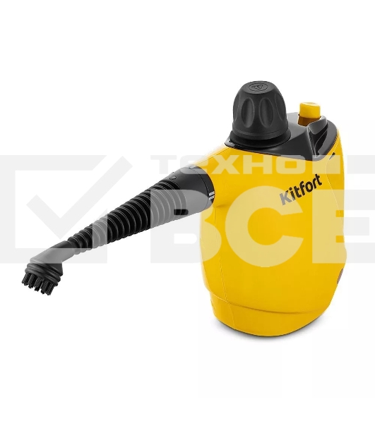 Пароочиститель ручной Kitfort КТ-9140-1 1050Вт черный/желтый
