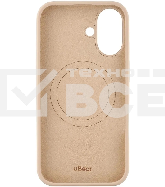 Чехол (клип-кейс) uBear для Apple iPhone 16 Touch with MagSafe темно-бежевый (CS403LT61TH-I24M)