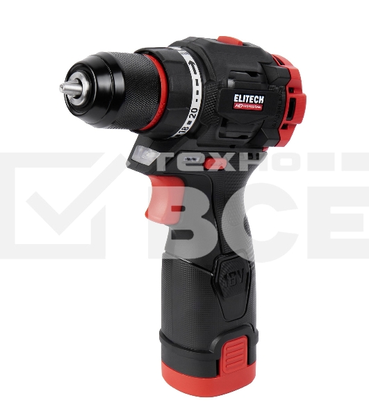 Дрель-шуруповерт Elitech CD 16L2 (E2201.039.01) 32Вт аккум. патрон:быстрозажимной (кейс в комплекте) (205715)