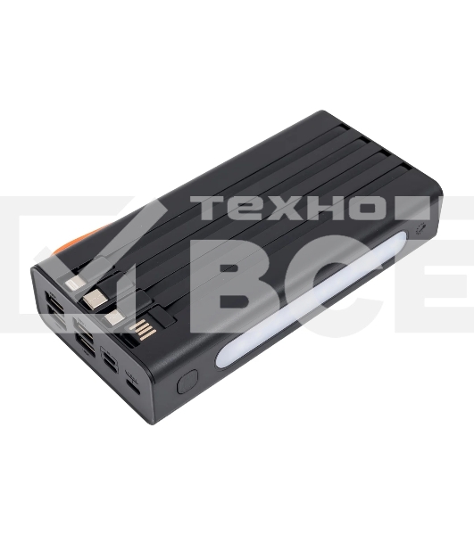 Портативный аккумулятор More choice (4620202550576) PB22-30 с кабелем 2USB 2.1A - 30000mAh черный