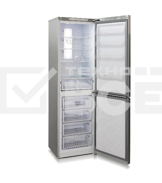 Холодильник Бирюса Б-C980NF серый металлопласт двухкамерный 240/130л морозилка снизу, No Frost