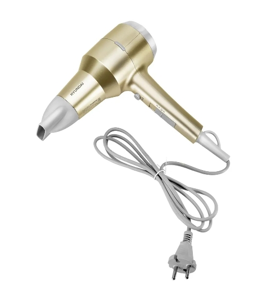 Фен Hyundai H-HDI0770 шампань, 1800 Вт, компактный, ионизация