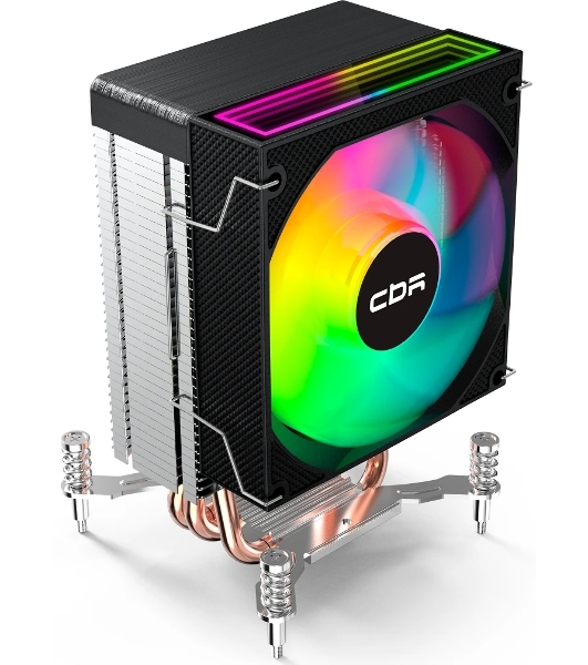 Кулер для процессора CBR CBR-CC-3160-RGB-PWM Al+Cu, 3 heat pipes, Socket 775/1366/1155/1156/1150/1151/1200/1700/AM2/АМ2+/АМ3/AM3+/FM1/FM2/AM4/AM5, TDP 160W, 90mm Fan, 2600RPM, HB, RGB, PWM, 32db