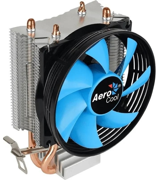 Кулер для процессора AeroCool/Formula Verkho 2 серебристый, 90 мм, алюминий/медь, 2000 об/мин, 25 дБ, 4 pin, 110 Вт, 125 мм