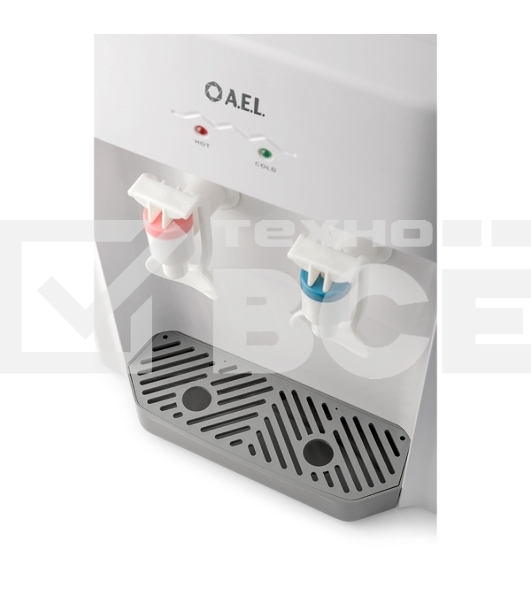 Кулер для воды AEL TD-AEL-107, верхняя загрузка, нагрев 90 °С, охлаждение 12 °С, белый
