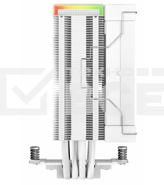 Кулер для процессора DEEPCOOL AG400 DIGITAL WH белый, 120 мм, алюминий/медь, 2100 об/мин, 31.6 дБ, 4 pin, 220 Вт, 152.7 мм