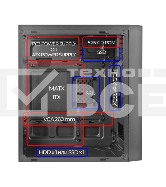 Компьютерный корпус Ginzzu B410 mATX