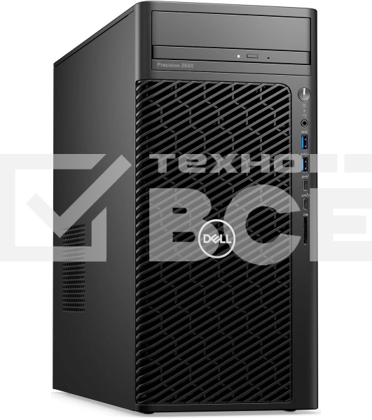Компьютер Dell Precision 3660 MT i7 13700 (2.1) 32Gb 1Tb 7.2k SSD512Gb HDG CR Windows 11 Pro GbitEth 500W мышь клавиатура черный (3660-7351)