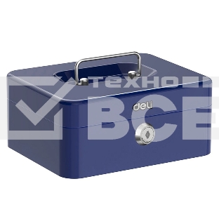 Сейф для денег Deli ET503 90х 200х 160 мм, ключевой, синий