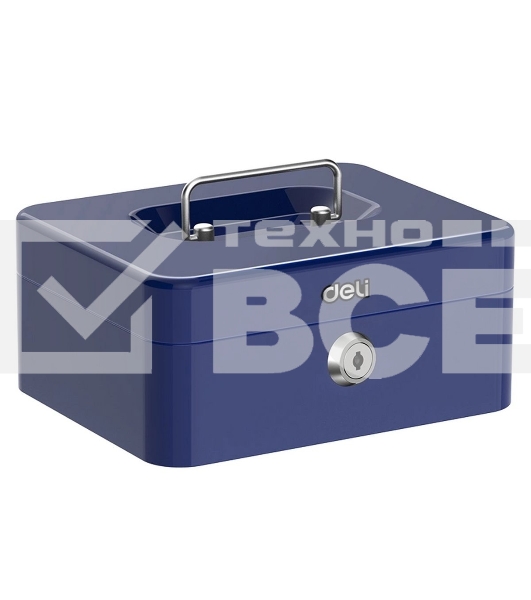 Сейф для денег Deli ET503 90х 200х 160 мм, ключевой, синий