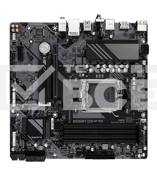 Материнская плата Gigabyte B650M D3HP AX, AM5, AMD B650, 4xDDR5, 4xSATA, 2xM.2, 1xPCI-E 4.0 x16, 1xPCI-E 4.0 x1, 3xUSB-A 3.2 Gen 1, 1xUSB-C 3.2 Gen 2, 1x 2.5Gb LAN, 3x3.5 мм, 7.1, Micro-ATX