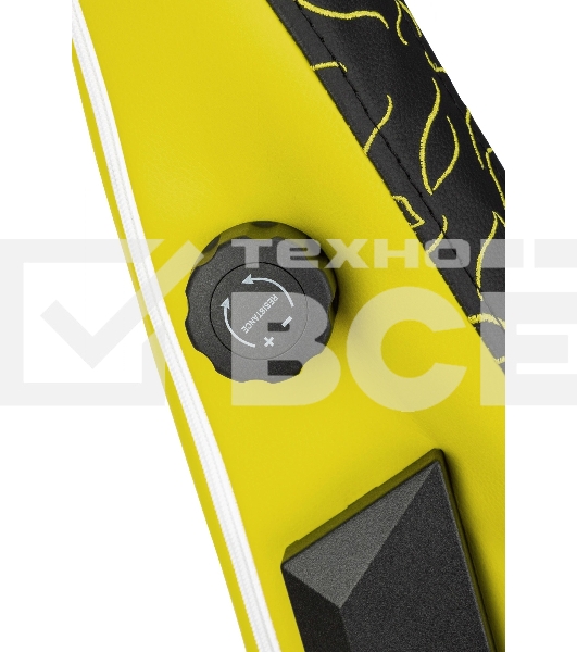 Кресло Knight Craft Dragon желтый, экокожа, 120 кг, механизм качания