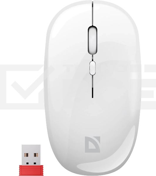 Мышь беспроводная Defender Calessa MB-252 белый, 3200 dpi, радиоканал, Bluetooth, USB, кнопки - 4