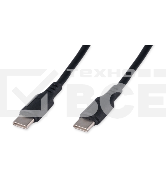 Кабель USB2.0 Cablexpert CC-USB2-CMCM-100-1.8M, Type-C/Type-C, 5A, 100Вт, PD/QC3.0, медь, 1.8м, черный, пакет