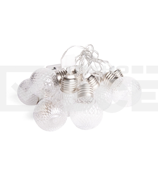 Гирлянда светод. Funray Лампы,SE-HL-1.810WW,2xАА,1.8м,10LED,10ламп,тепл.бел,прозрачный провод