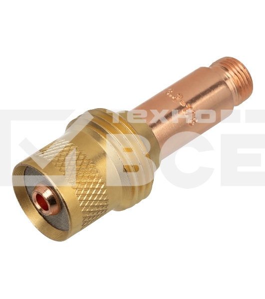 Держатель цанги Denzel с газовой линзой для электрода 2,4 мм, 2 шт