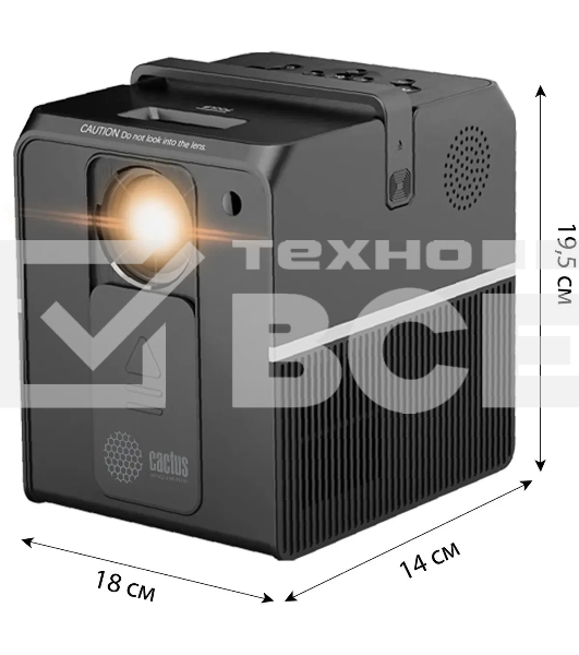 Проектор Cactus CS-PRC.04B.WUXGA-A LCD 3200Lm (1920x1080) 2000:1 ресурс лампы:30000часов 1xUSB typeA 1xHDMI 1.35кг