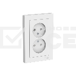 Розетка 2-м AtlasDesign без заземл. 16А в сборе белый SchE ATN000120, фото5