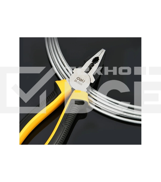 Комбинированные плоскогубцы Deli DL0003 200 мм, двухкомпонентная прорезиненная рукоять